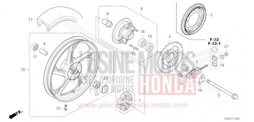 REAR WHEEL CBF125MEFT de 2026